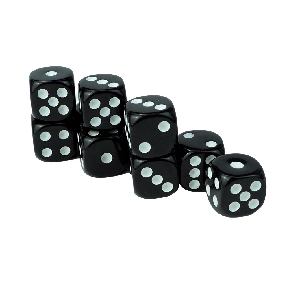 Wholesale 12mm d6 custom color acrylic dice 2g casino grade acrylic dice for playing games