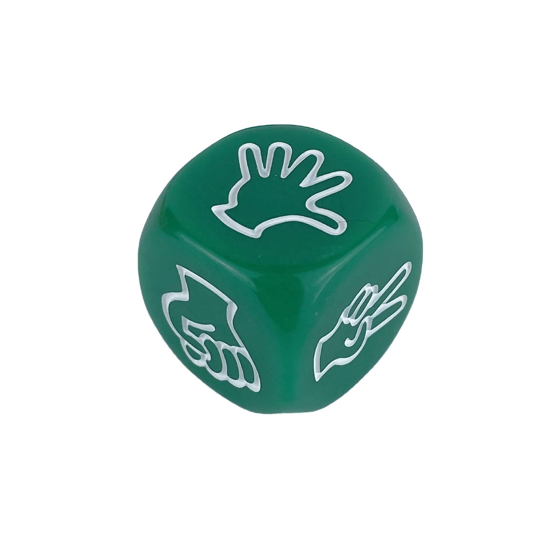 20mm 6 sides acrylic PMMA solid colors stone rock paper scissors hand game finger guessing game dice cube