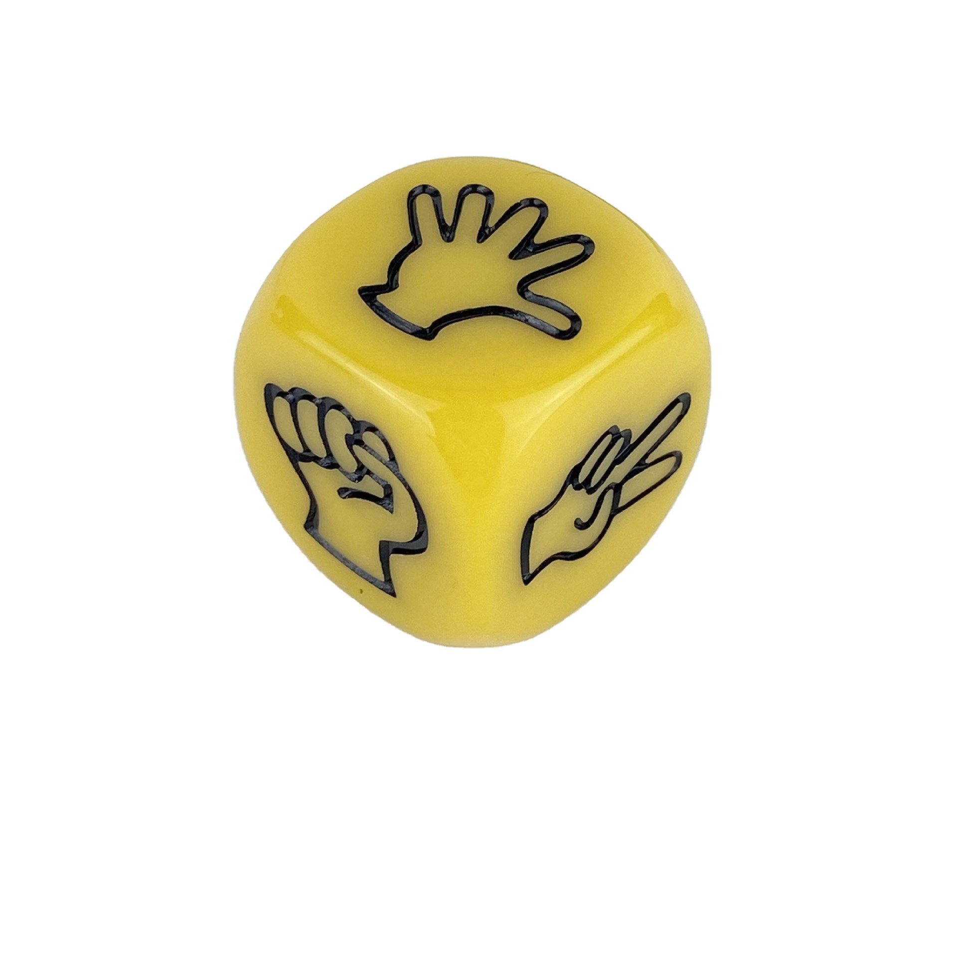 20mm 6 sides acrylic PMMA solid colors stone rock paper scissors hand game finger guessing game dice cube