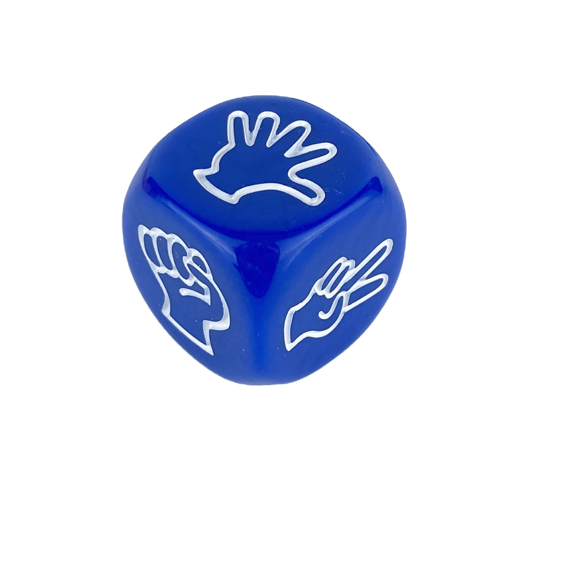 20mm 6 sides acrylic PMMA solid colors stone rock paper scissors hand game finger guessing game dice cube