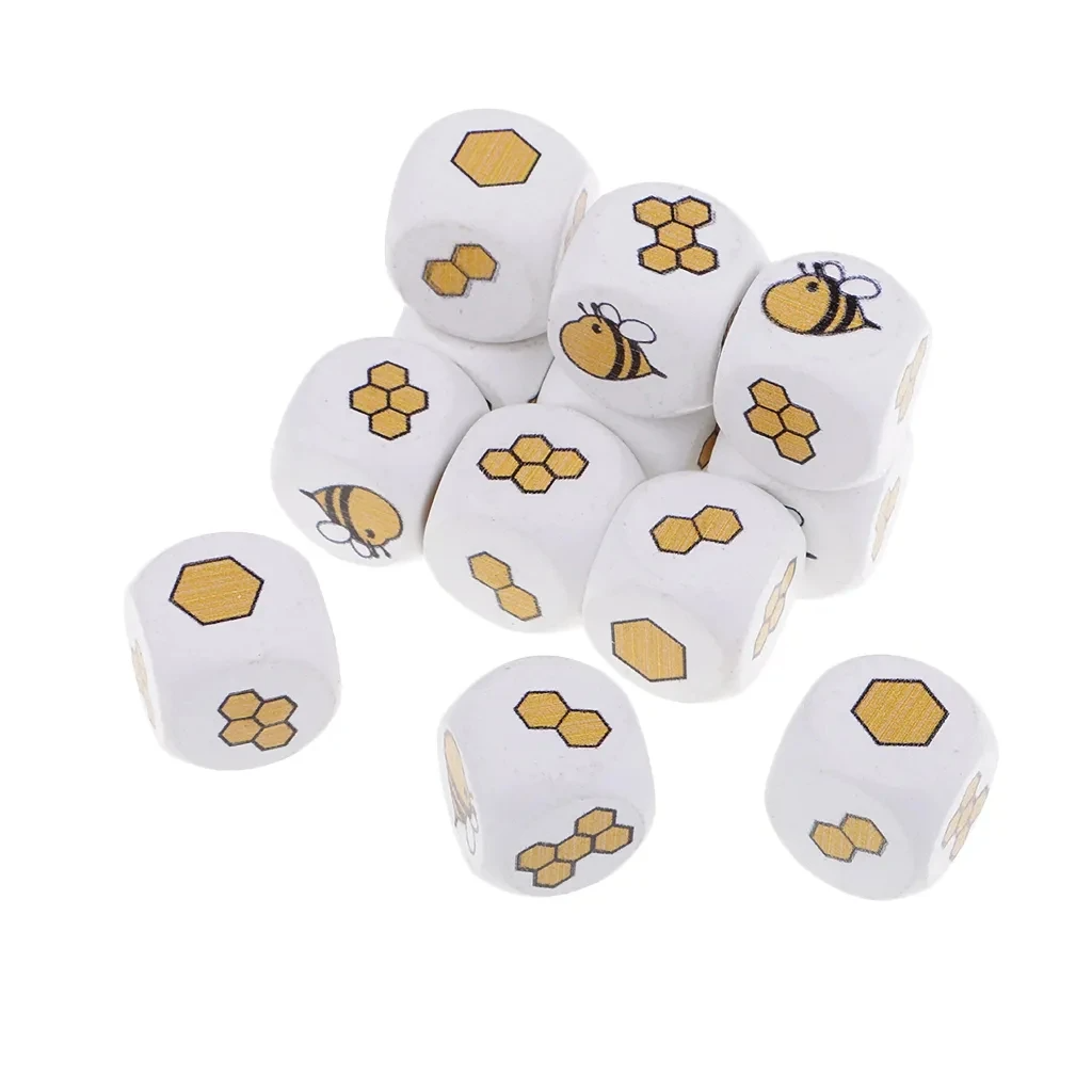 Factory Wood Round Corner Different Colors Dice Point Beads Six Sided D6 Custom Pattern Wooden Dice DIY game cube For Children