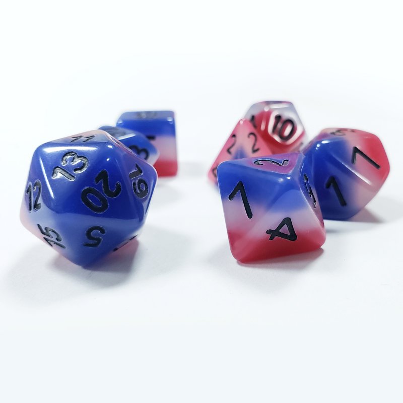 Wholesale Three Color Gradient Polyhedral Plastic RPG DND Resin Products Dungeons And Dragons Role-playing Game Dice Set