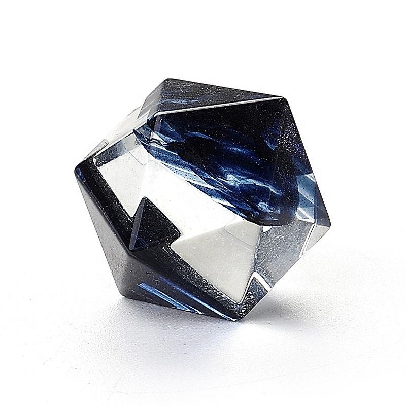 Factory Wholesale Blue Striped Glass Zircon Gem Dice Set for DND Dungeons and Dragons RPG