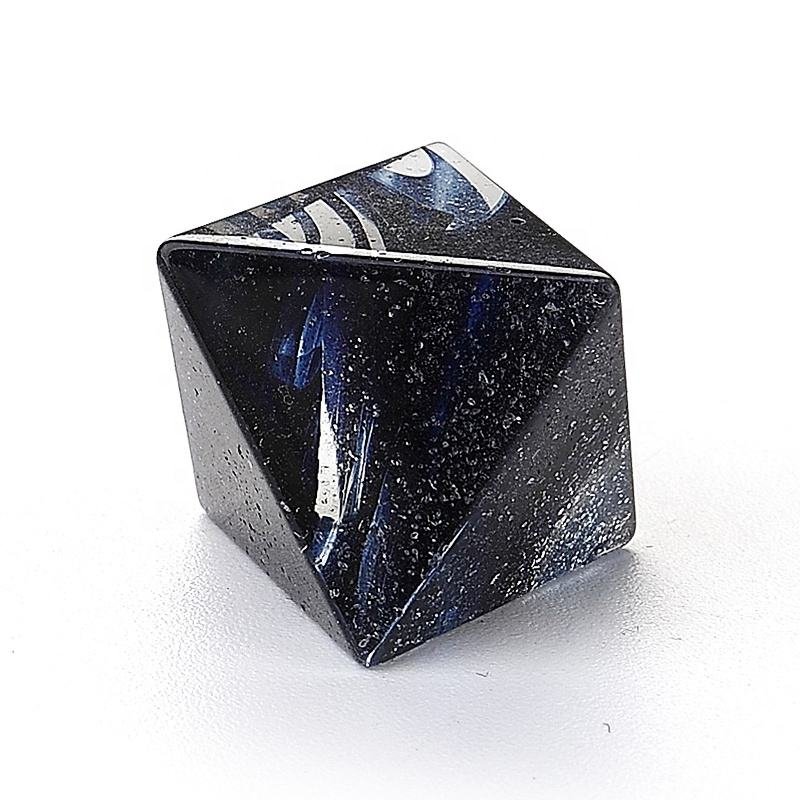 Factory Wholesale Blue Striped Glass Zircon Gem Dice Set for DND Dungeons and Dragons RPG