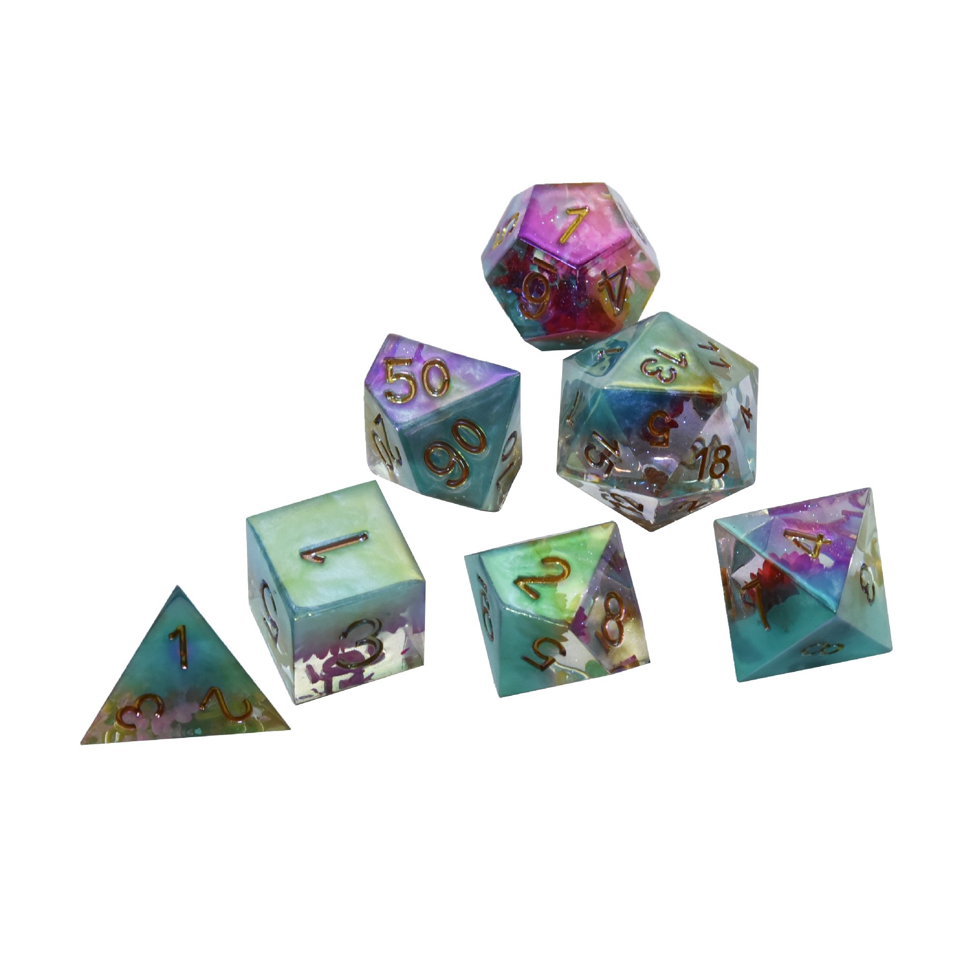2024 Hot Selling Board Game Rpg Custom Dice16mm Dnd Polyhedral Edge Flake Dice