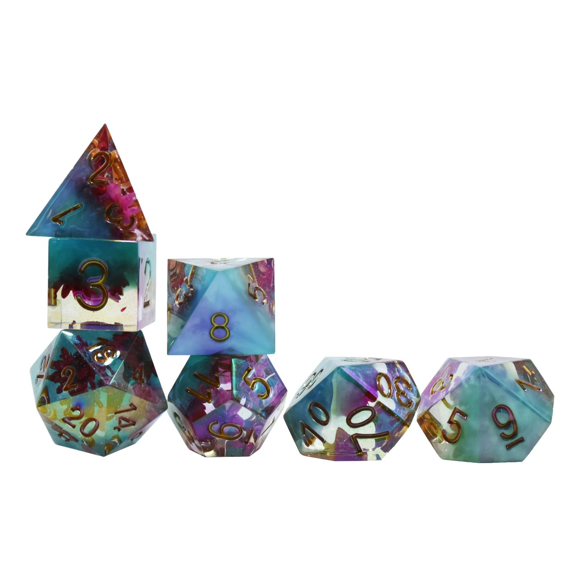 2024 Hot Selling Board Game Rpg Custom Dice16mm Dnd Polyhedral Edge Flake Dice