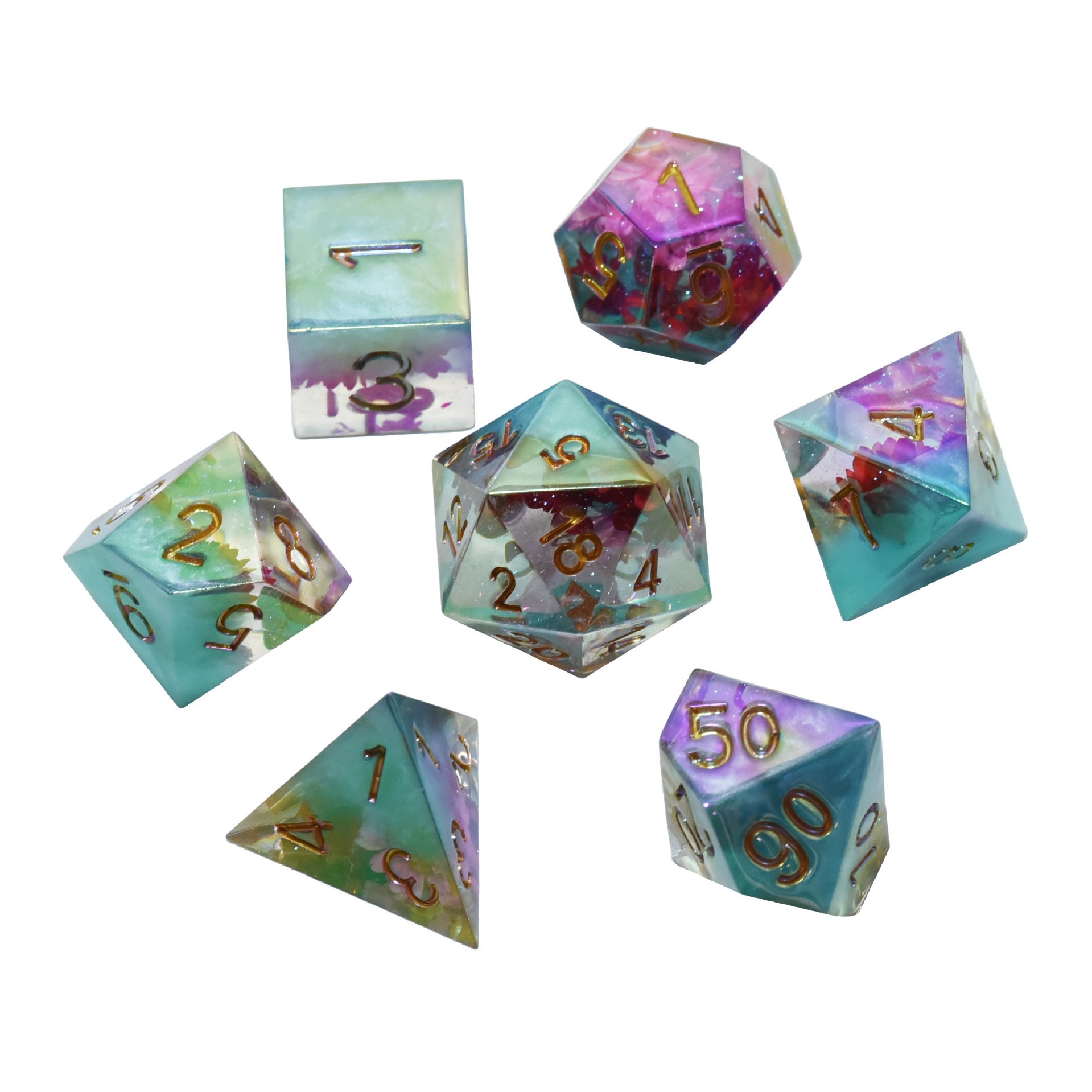 2024 Hot Selling Board Game Rpg Custom Dice16mm Dnd Polyhedral Edge Flake Dice