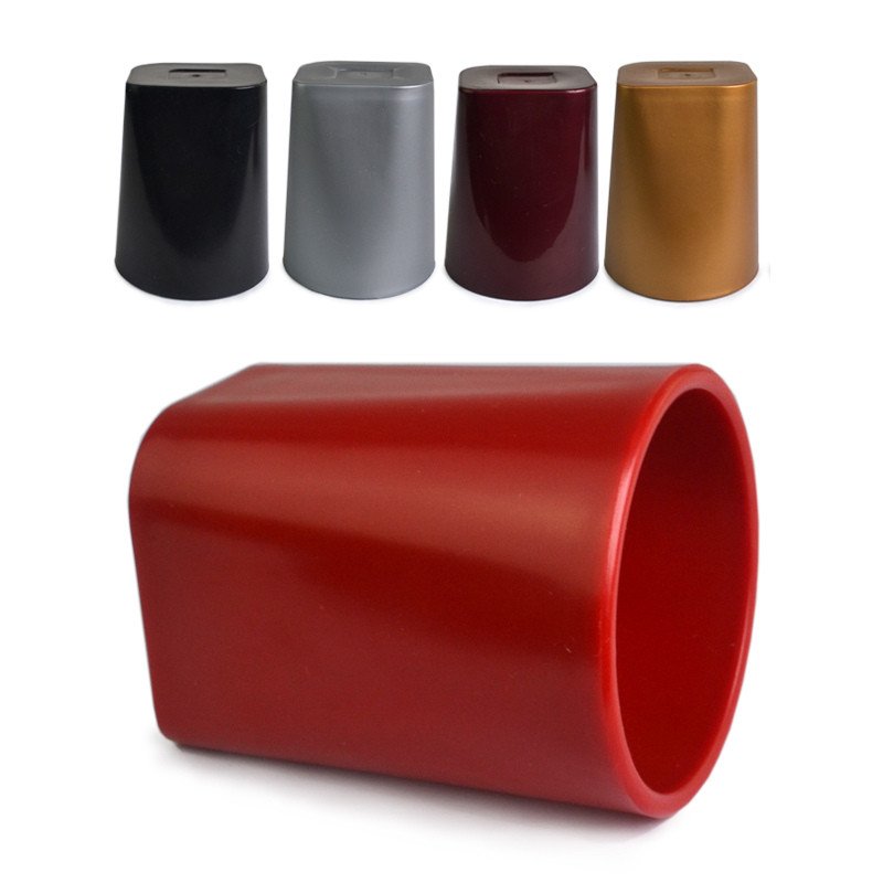 Plastic Colorful Gambling Casino Carving Patterns Thickened Plastic Dice Cup With 6pcs #13 White Dice