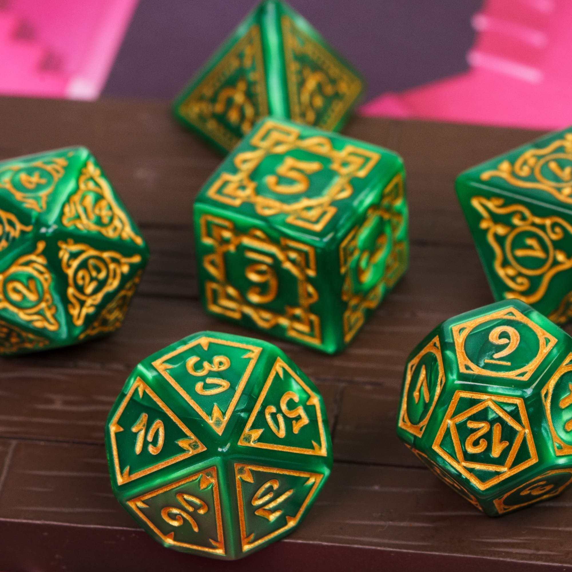 Udixi Custom Counter Dice Polyhedral Dice Acrylic Plastic Dice Set for for DND Dungeons and Dragon RPG Board Games