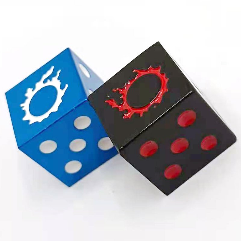 Custom high quality metal game d6 dice 15mm cube dice