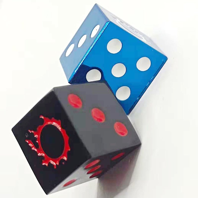Custom high quality metal game d6 dice 15mm cube dice