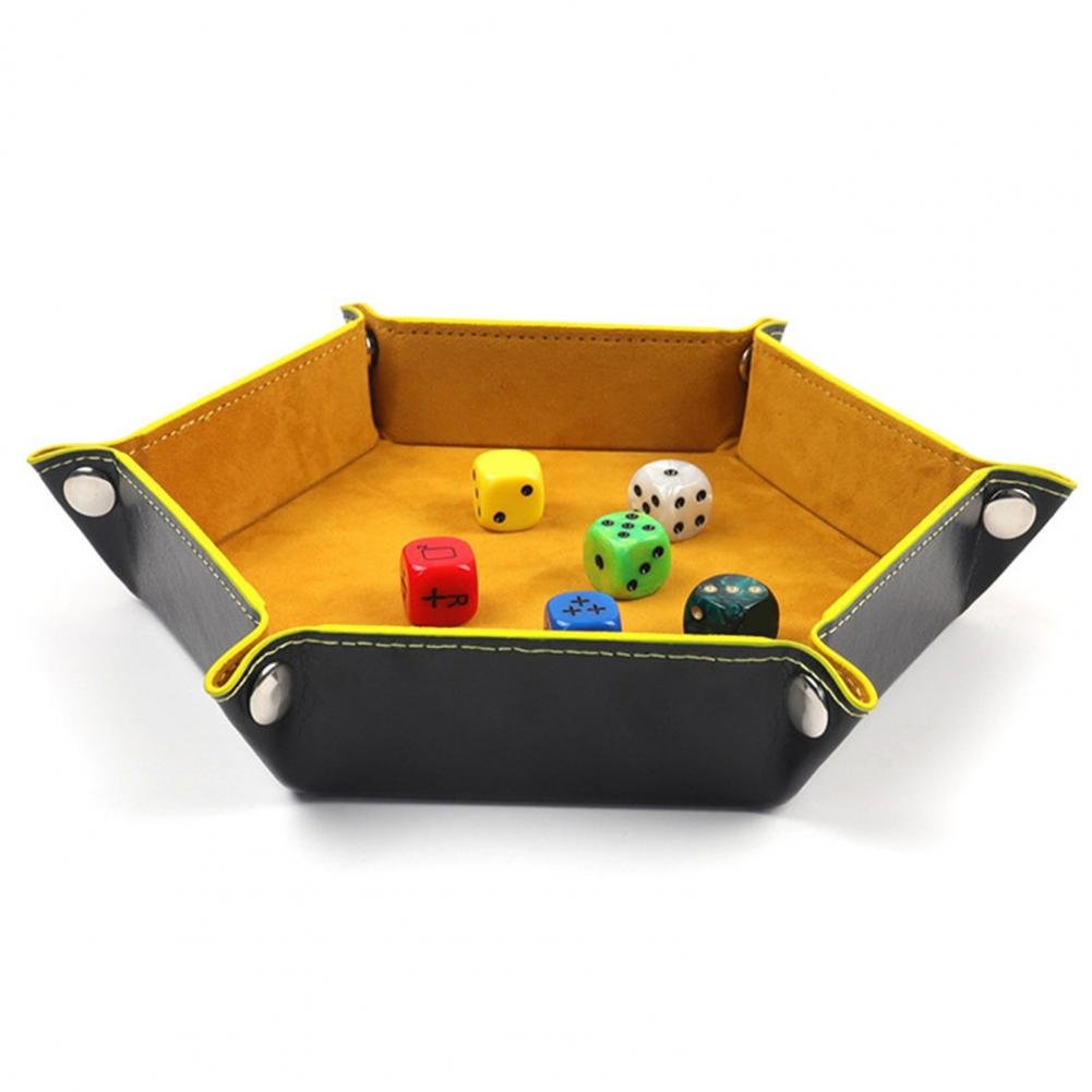 Wholesale Custom Logo Double Layer Foldable Pu Leather Bag Dice Box Tray Case