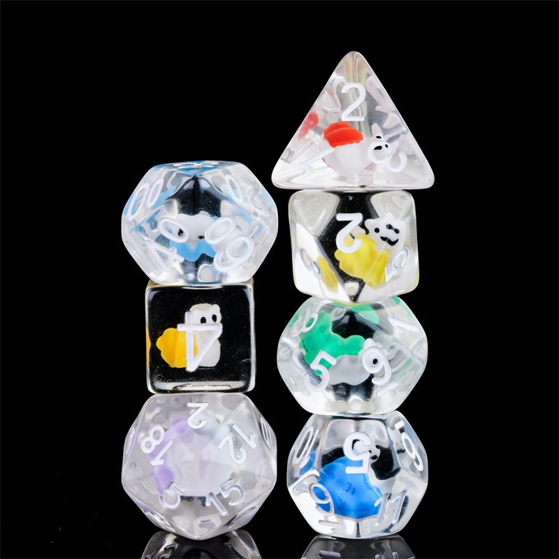 Udixi custom logo polyhedral Color Snail dungeons and dragons dnd rpg tabletop game dice set