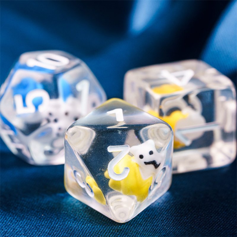 Udixi custom logo polyhedral Color Snail dungeons and dragons dnd rpg tabletop game dice set