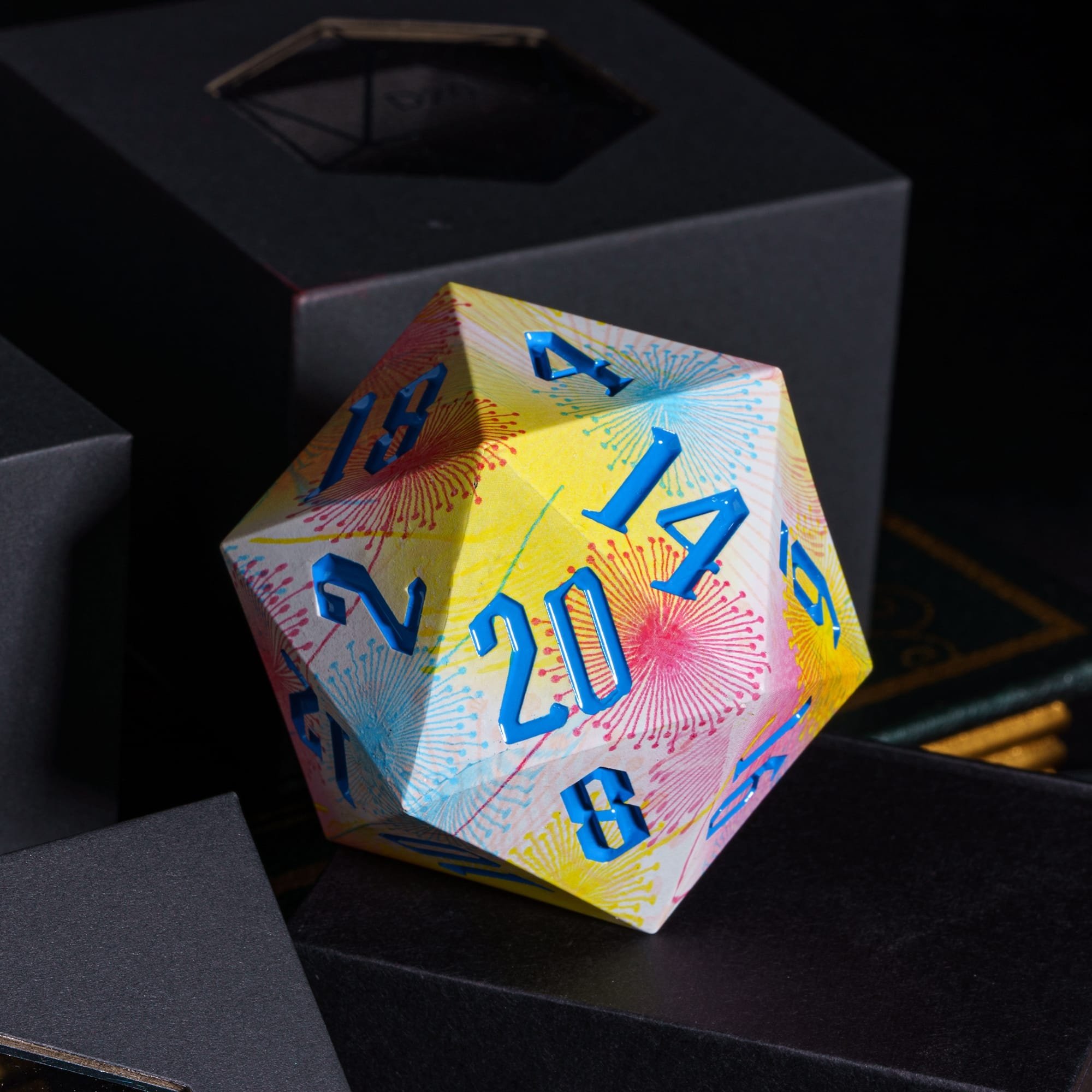 Udixi Plastic RPG Polyhedral Dungeons and Dragons d&d Resin custom logo 55mm D20 20 sides dice