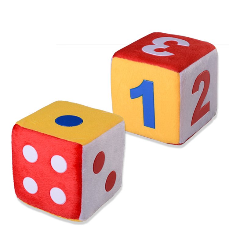 High Quality Baby Plush Number Series Dice Educational Plush Toy for Baby Enlightenment Cognition