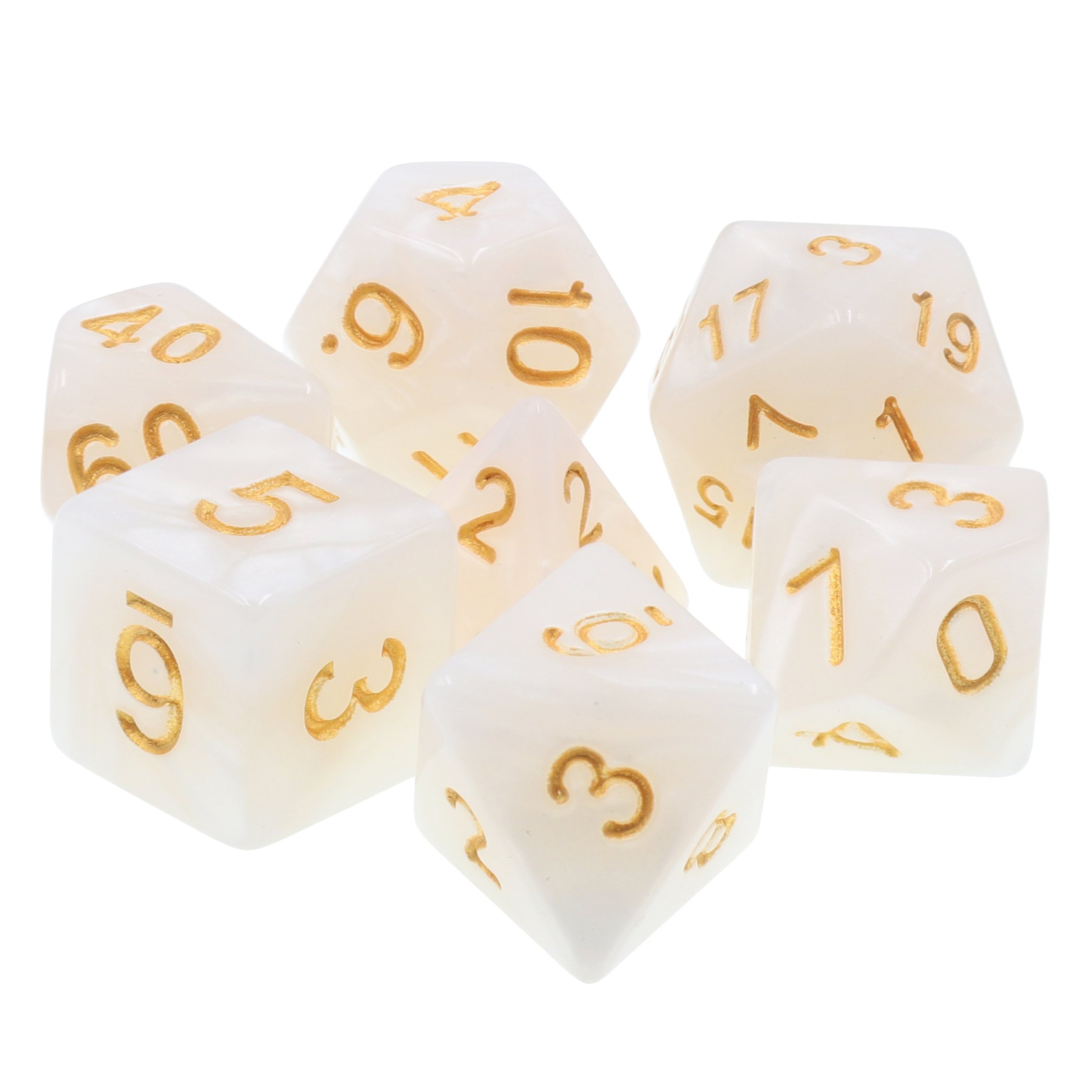 New Acrylic Dice Set DND Dice Polyhedral Pearl Color Series Dice Set For Board Game