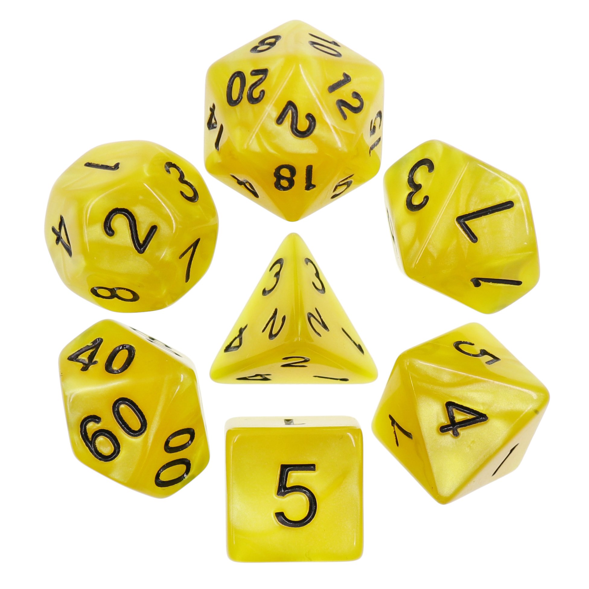 New Acrylic Dice Set DND Dice Polyhedral Pearl Color Series Dice Set For Board Game