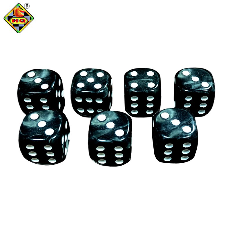 Custom 16mm Dice Acrylic Black Dices Game Accessories