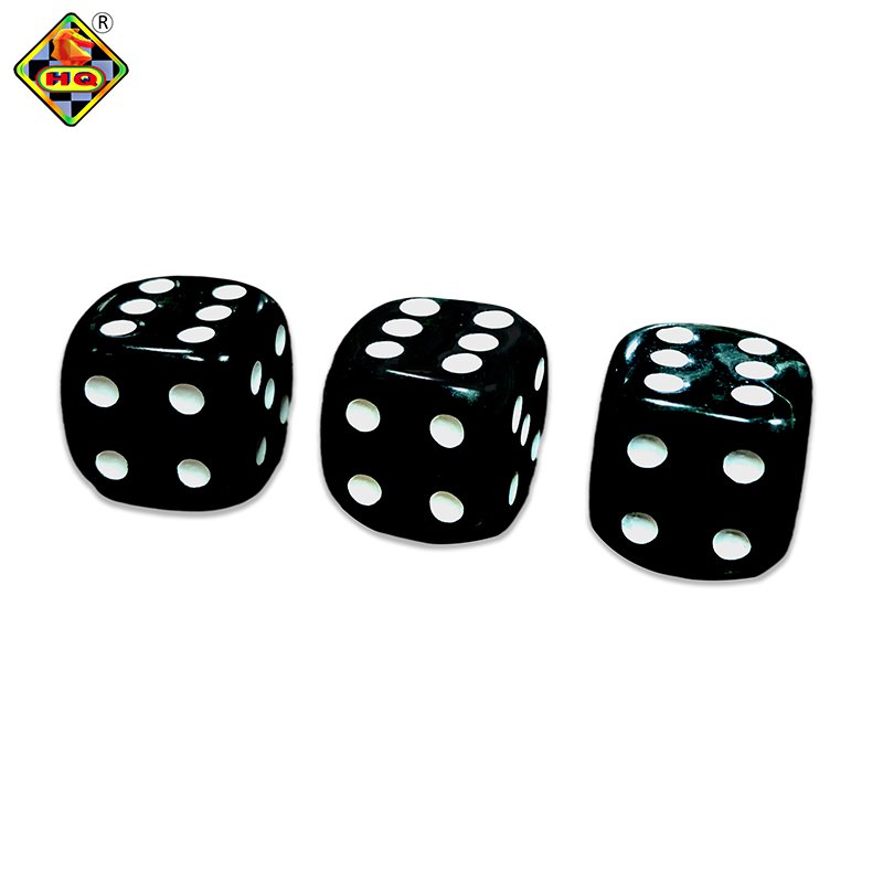 Custom 16mm Dice Acrylic Black Dices Game Accessories