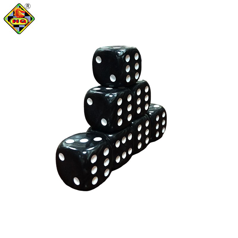 Custom 16mm Dice Acrylic Black Dices Game Accessories