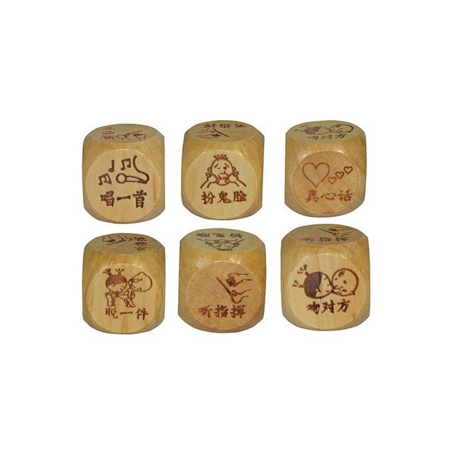 Wholesale Custom Slightly Polished Wood Maple Puzzle Dice Cube