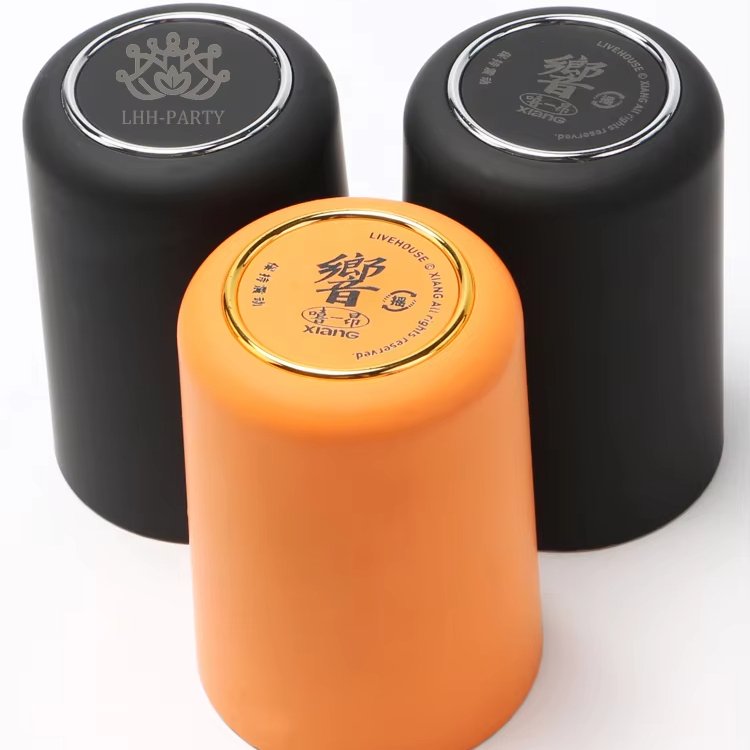 Factory outlet high quality custom LOGO ABS wholesale acrylic custom dice plastic colorful dice set game cup