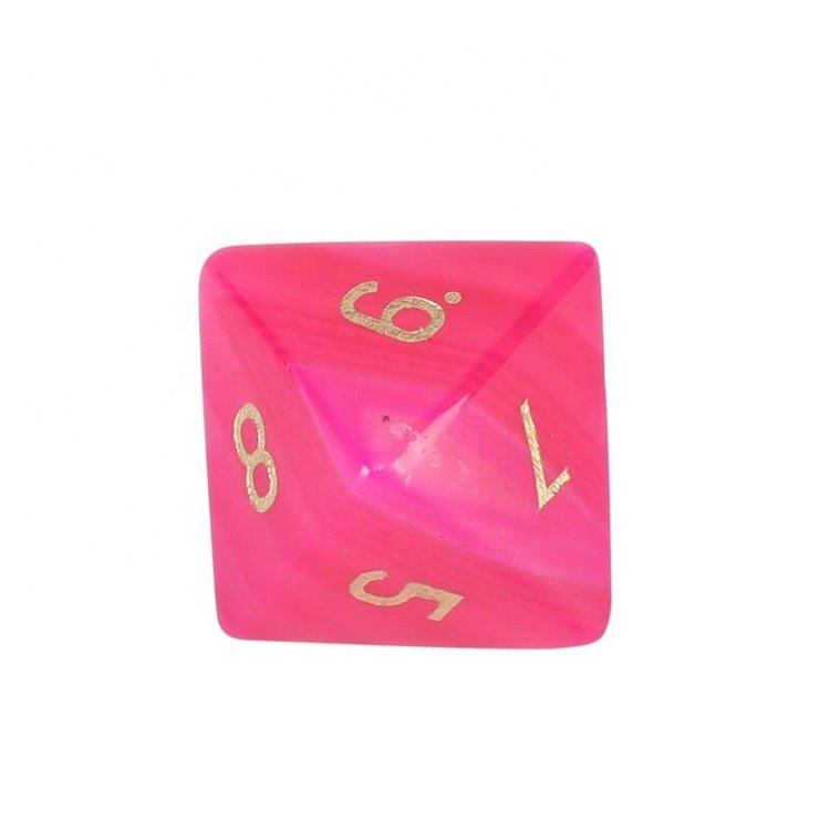 Unique Agate Gemstone Brown Pink Dice Wholesale Bulk Polyhedral Dice Set for Games