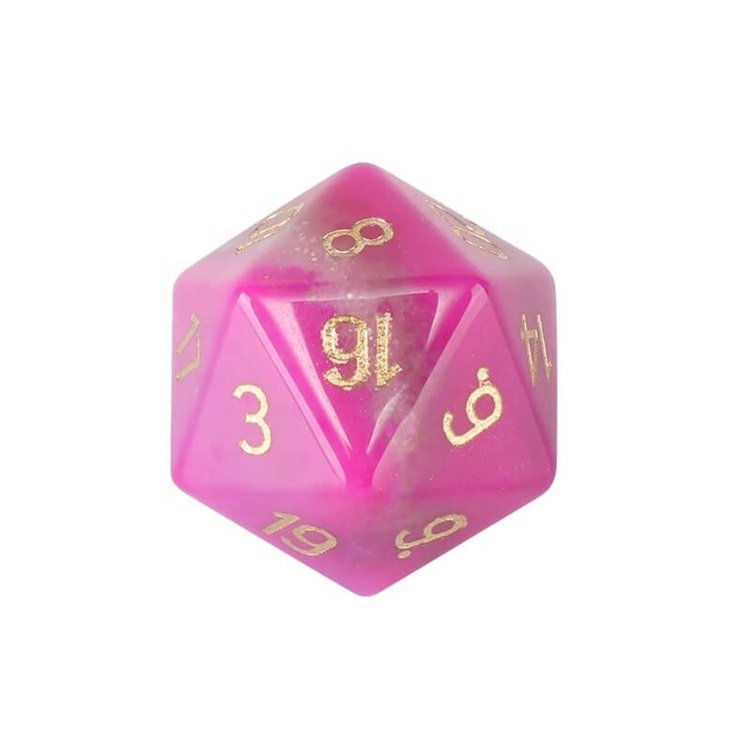 Unique Agate Gemstone Brown Pink Dice Wholesale Bulk Polyhedral Dice Set for Games