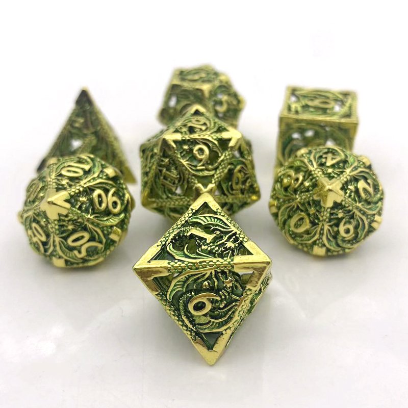 COC Polyhedron Metal hollow dice Polyhedron shape DND Dungeons & Dragons COC board game Board game dice