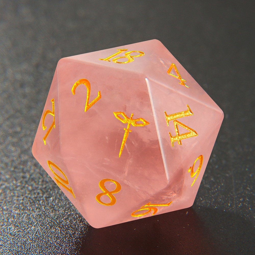 Factory Wholesale Board Game Dices RPG Natural Stone Dice DND Gem K9 Crystal Glass D20 Gemstone Dice For Dungeons And Dragons