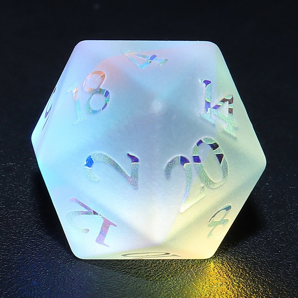 Factory Wholesale Board Game Dices RPG Natural Stone Dice DND Gem K9 Crystal Glass D20 Gemstone Dice For Dungeons And Dragons