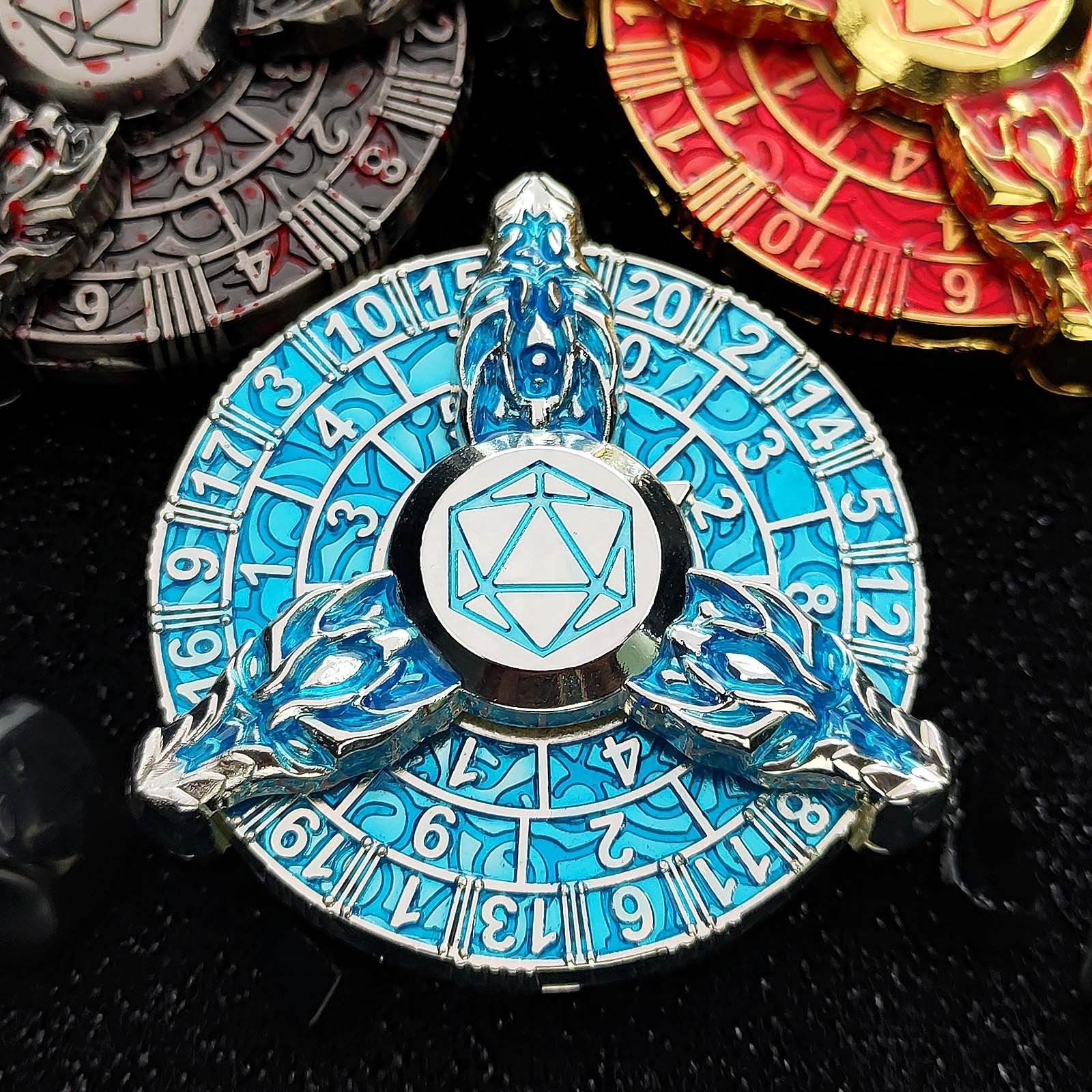 Mechanical Arm Fidget Stress Relief Toys Gyro Rotating Spinner Metal Dice for Warhammer 40K