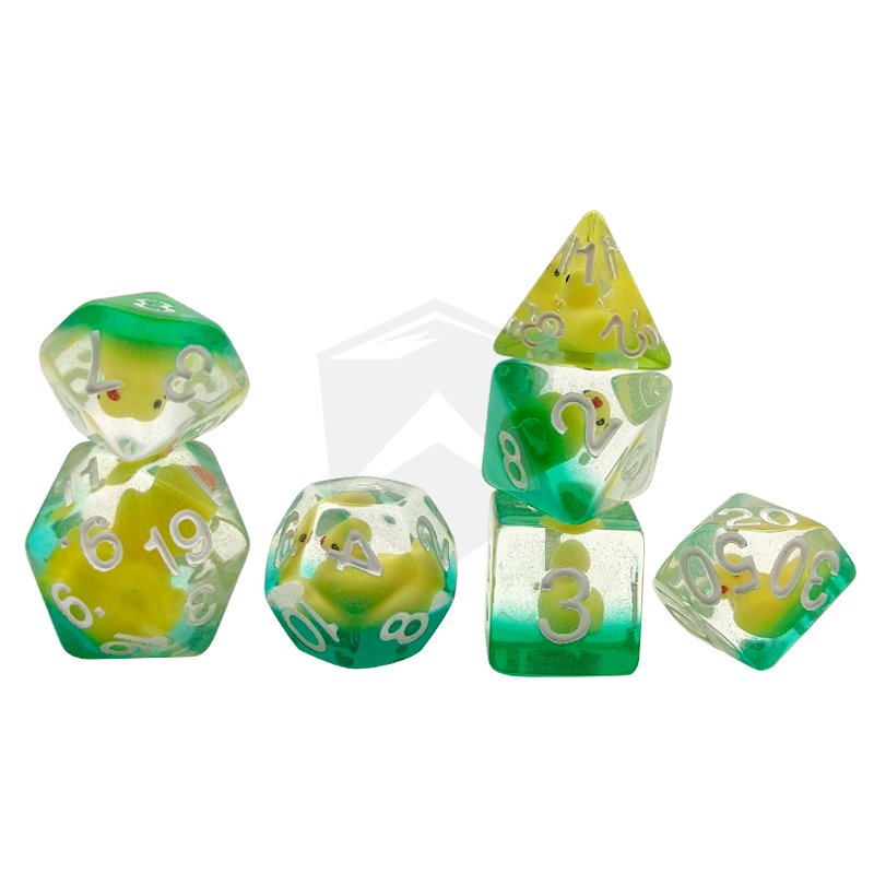 Promotional resin dice party game polyhedral dice resin board game with small animals inside Resin dice