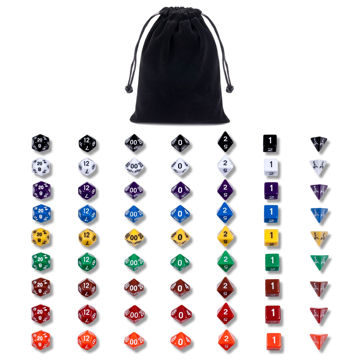 Acrylic Dnd Dice Set RPG Gaming Dice D&D for Dungeons and Dragons
