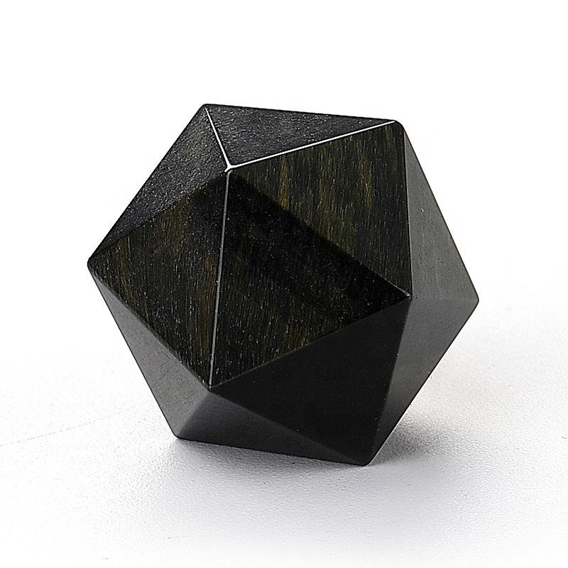 Custom Dice Set Blue Tiger Eye Natural Gemstone Dice Blank Dice 16mm 20mm For Role-playing Games DND