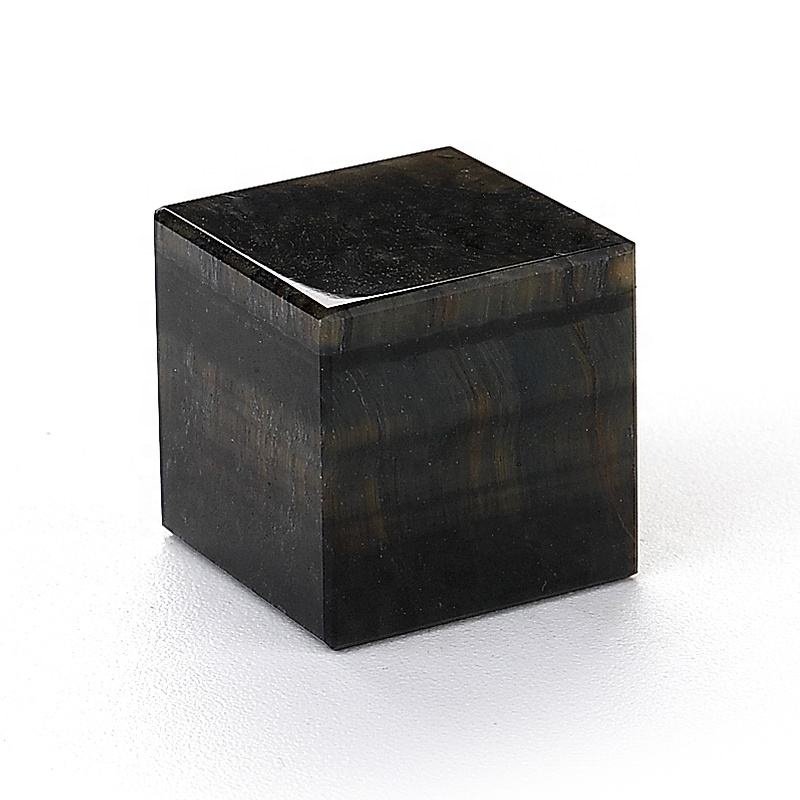 Custom Dice Set Blue Tiger Eye Natural Gemstone Dice Blank Dice 16mm 20mm For Role-playing Games DND