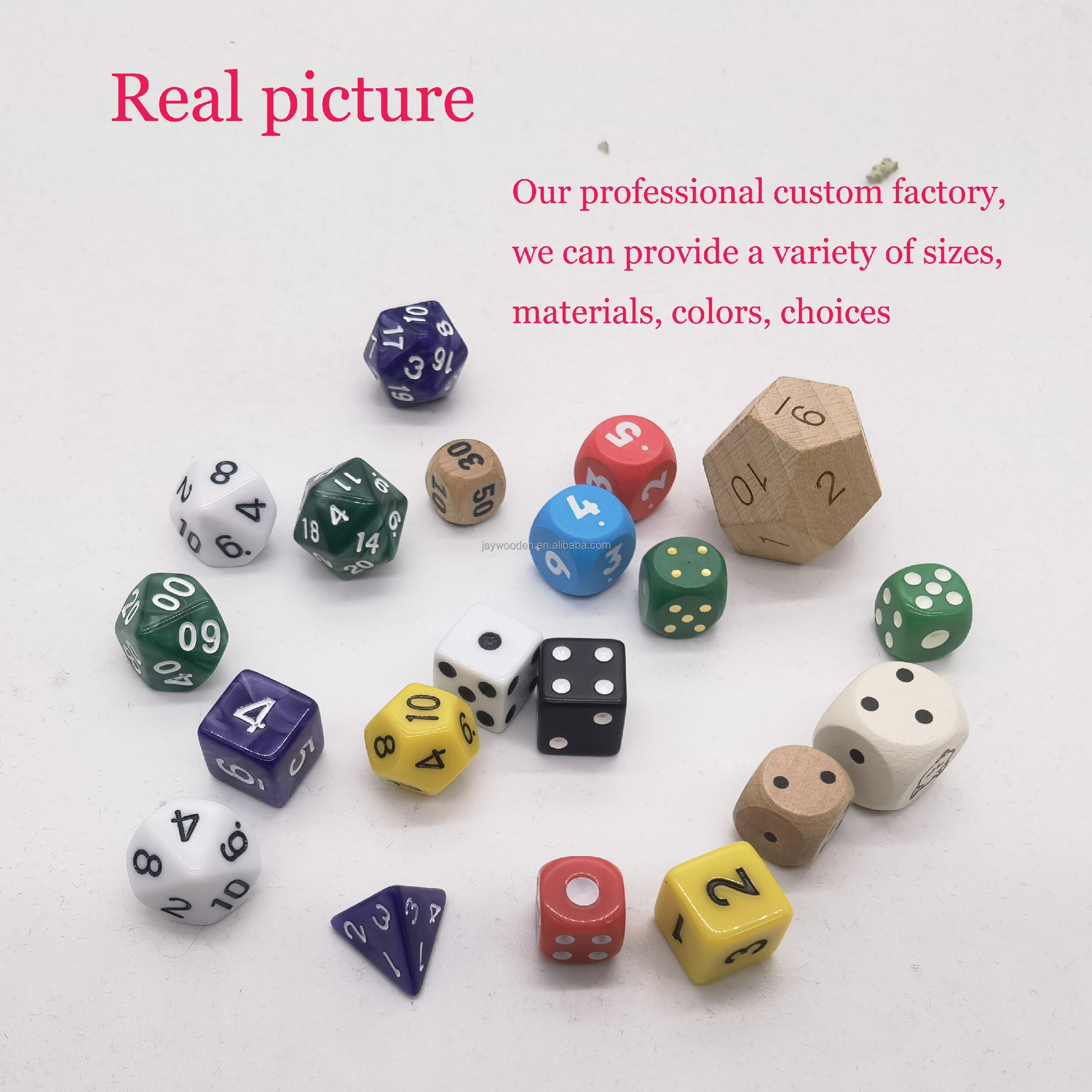 Wholesale Colored wooden 6mm 8m 10mm 20mm 30mm d10 6 8 sided custom dice wood polyhedral bulk custom dice