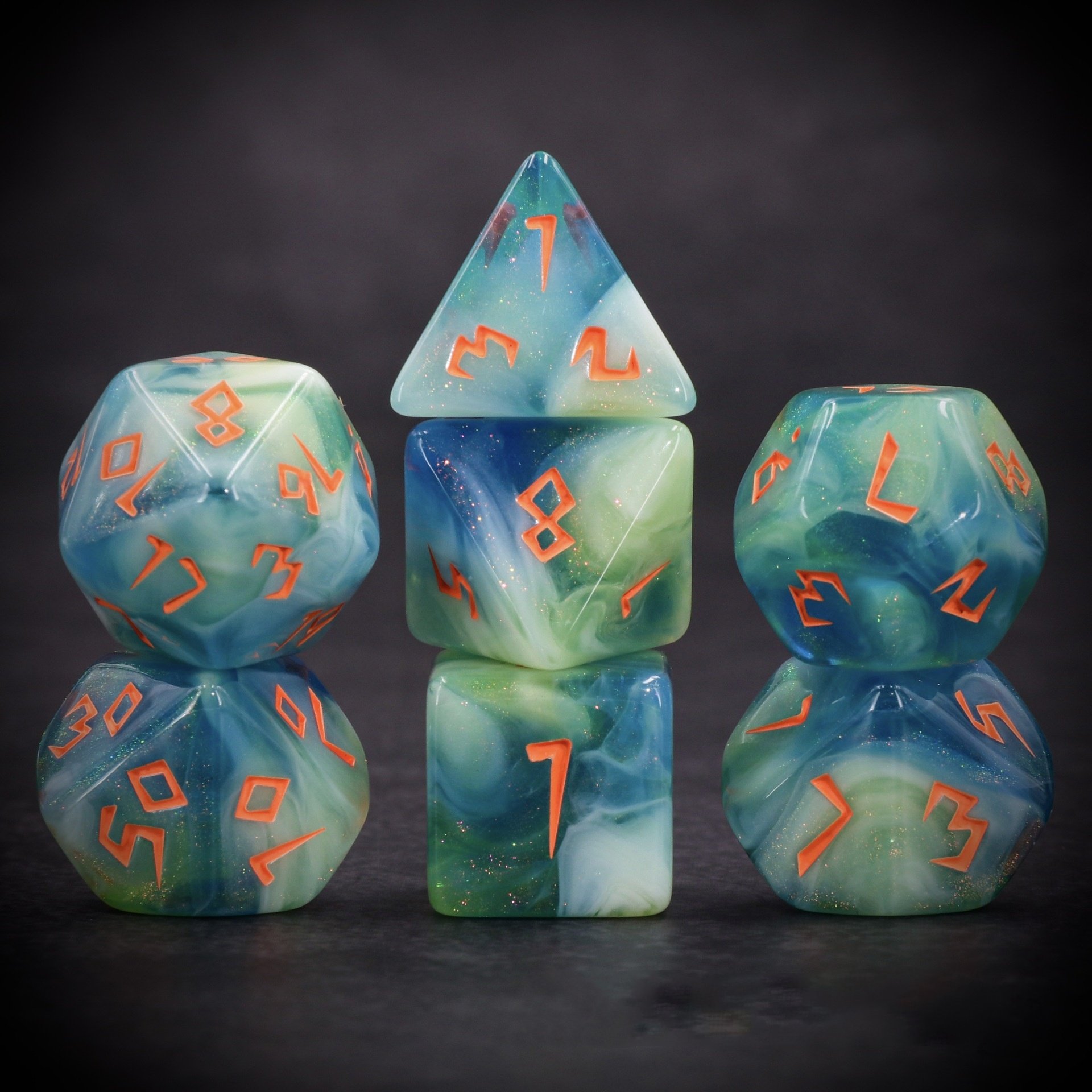 Custom Starry Sky Series Acrylic DND Gaming Dice Plastic Dice Set