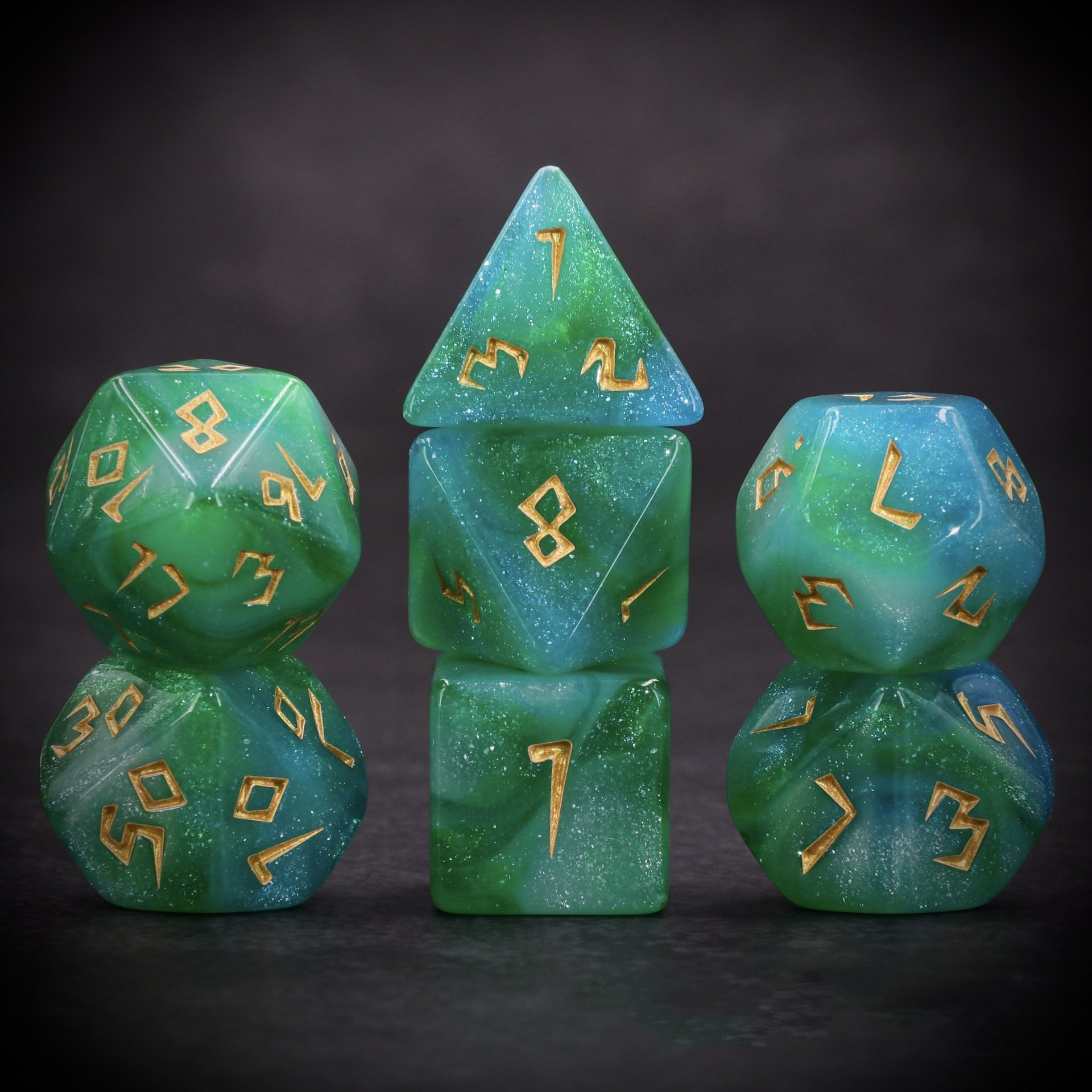 Custom Starry Sky Series Acrylic DND Gaming Dice Plastic Dice Set
