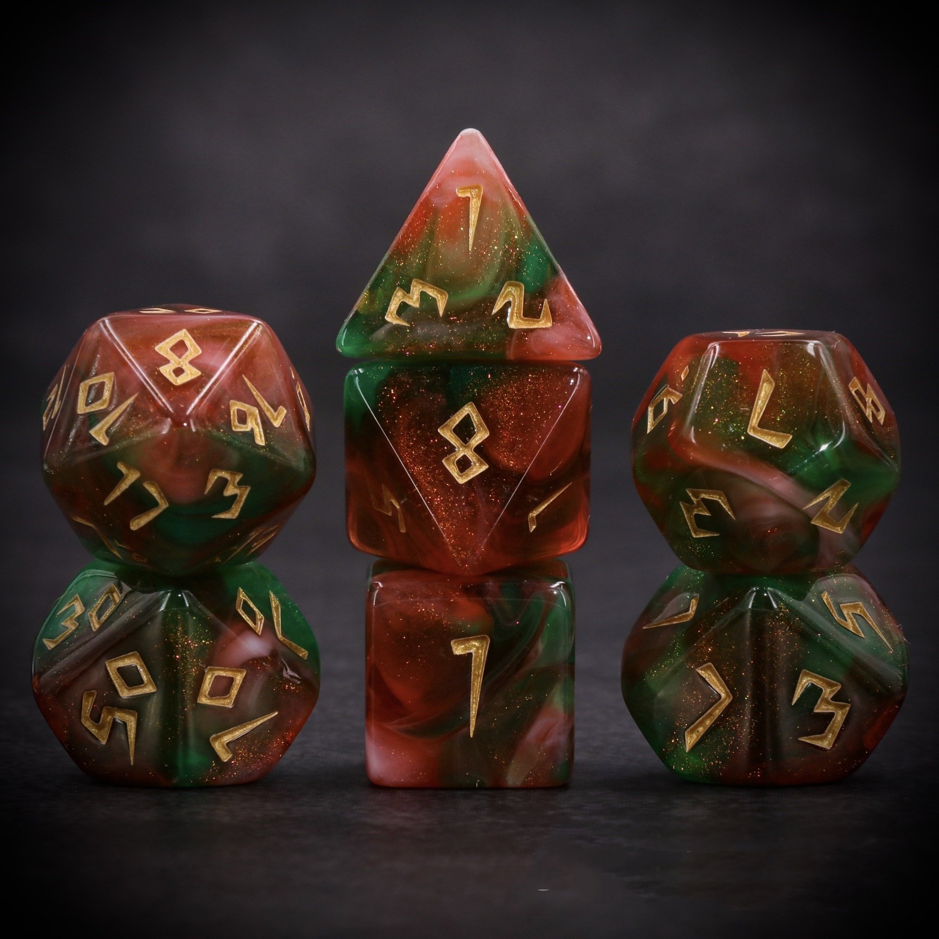 Custom Starry Sky Series Acrylic DND Gaming Dice Plastic Dice Set