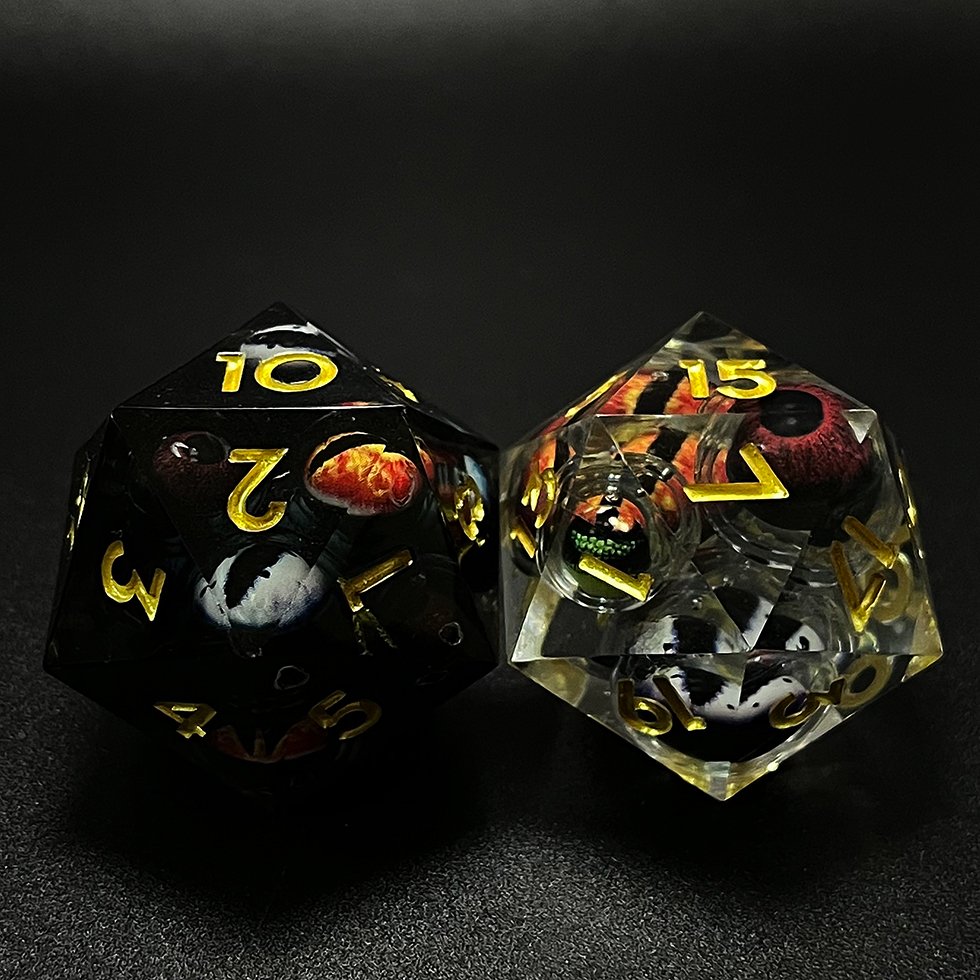 Dice manufacturer liquid core dragon eye sharp edge polyhedral Resin Oversize big 55mm D20 dnd Solid Dice for game rolling