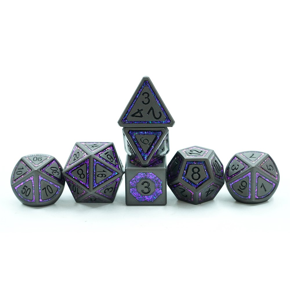7pcs Set For Dungeons And Dragons Sharp Cthulhu Dice Metal Dice Set