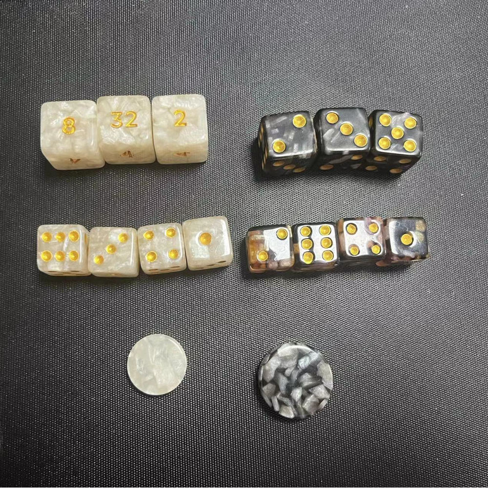 Board Game 16MM Resin Dice 18MM Double Dice customized acrylic plastic dice game
