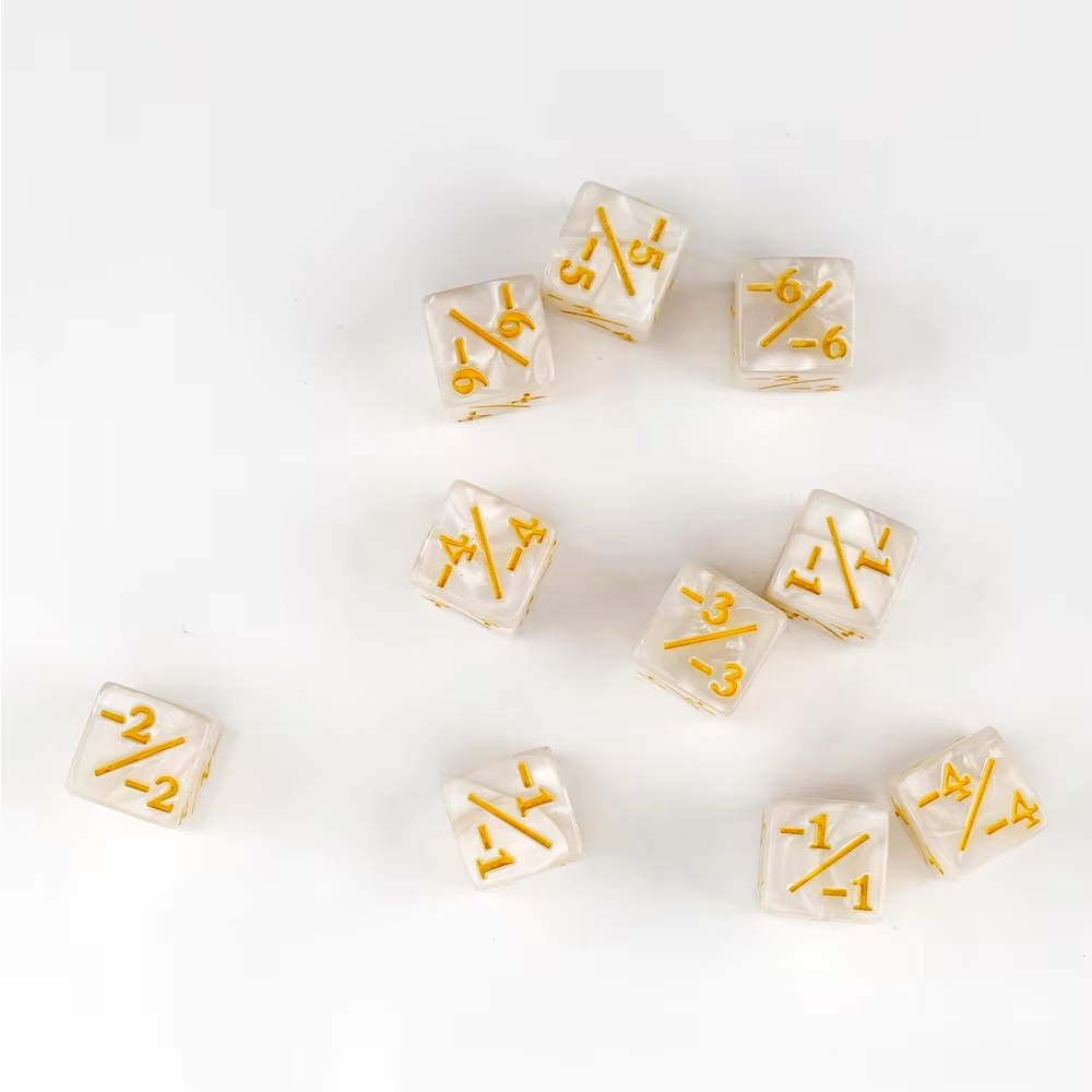 XCL Marble Cube D6 Token Dice Counters Loyalty Creature Stats Card Gaming Dice game acrylic dice with customized LOGO