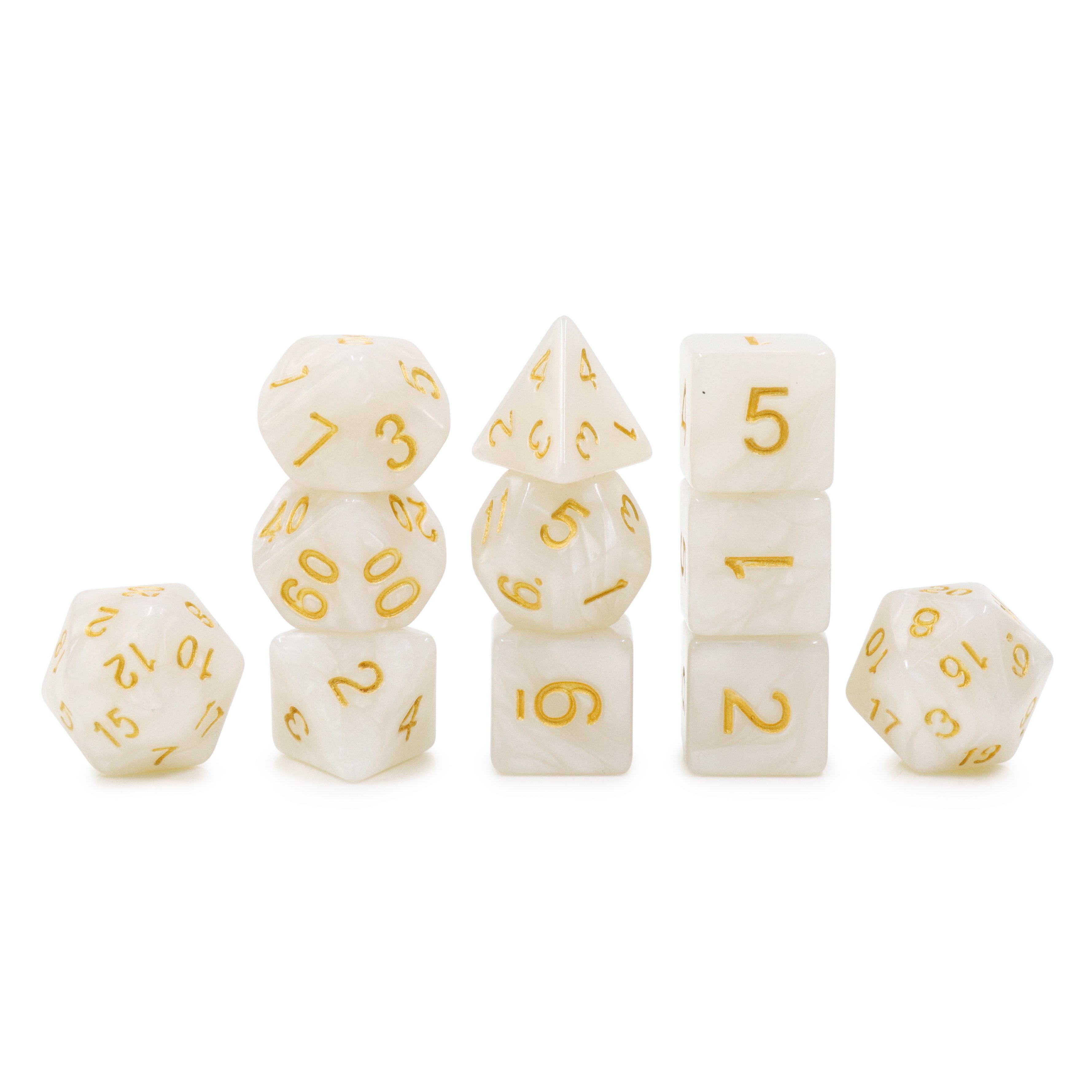 Dungeons and Dragons Solid Glitter Polyhedral Resin DND RPG 11pcs Set Board Game Dice