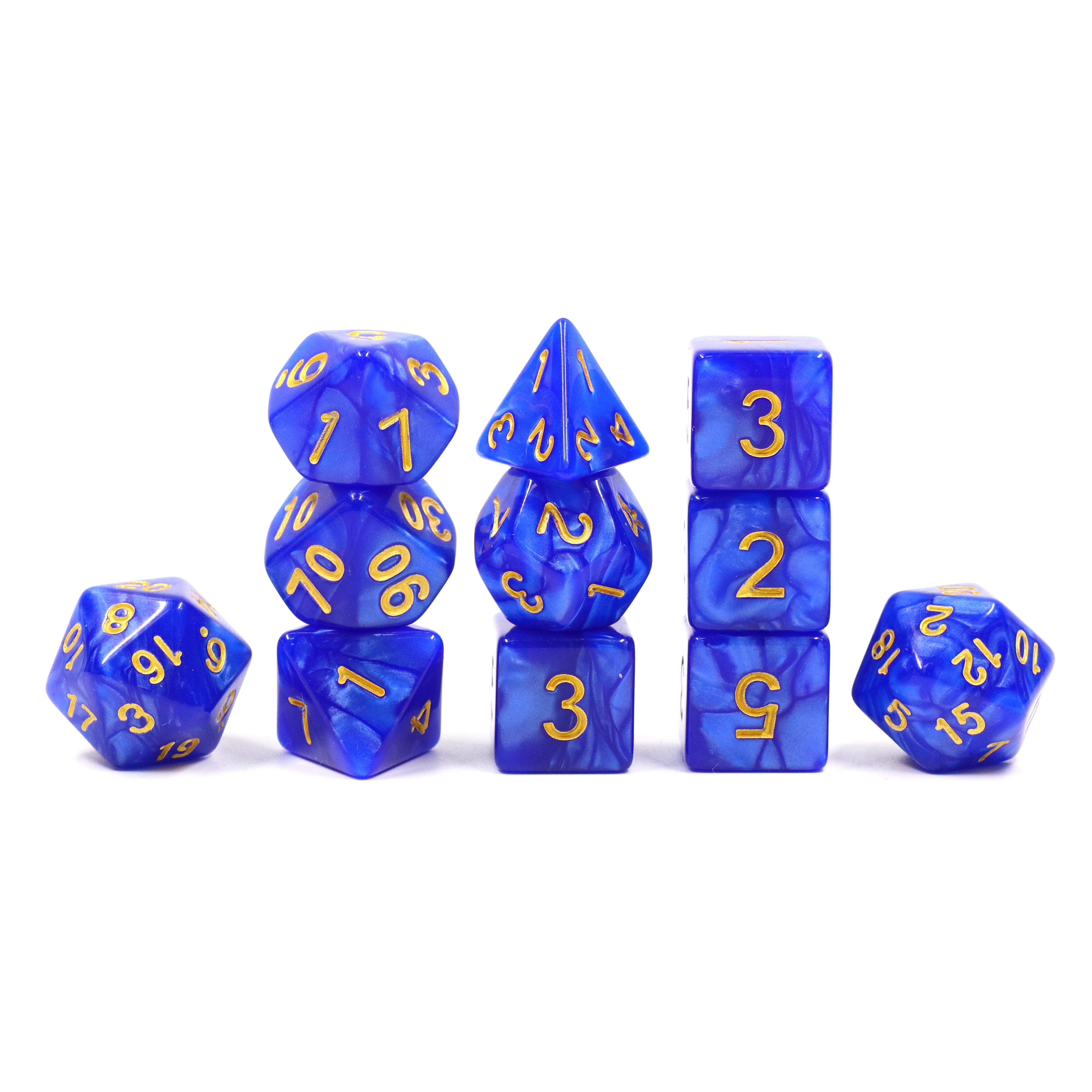 Dungeons and Dragons Solid Glitter Polyhedral Resin DND RPG 11pcs Set Board Game Dice
