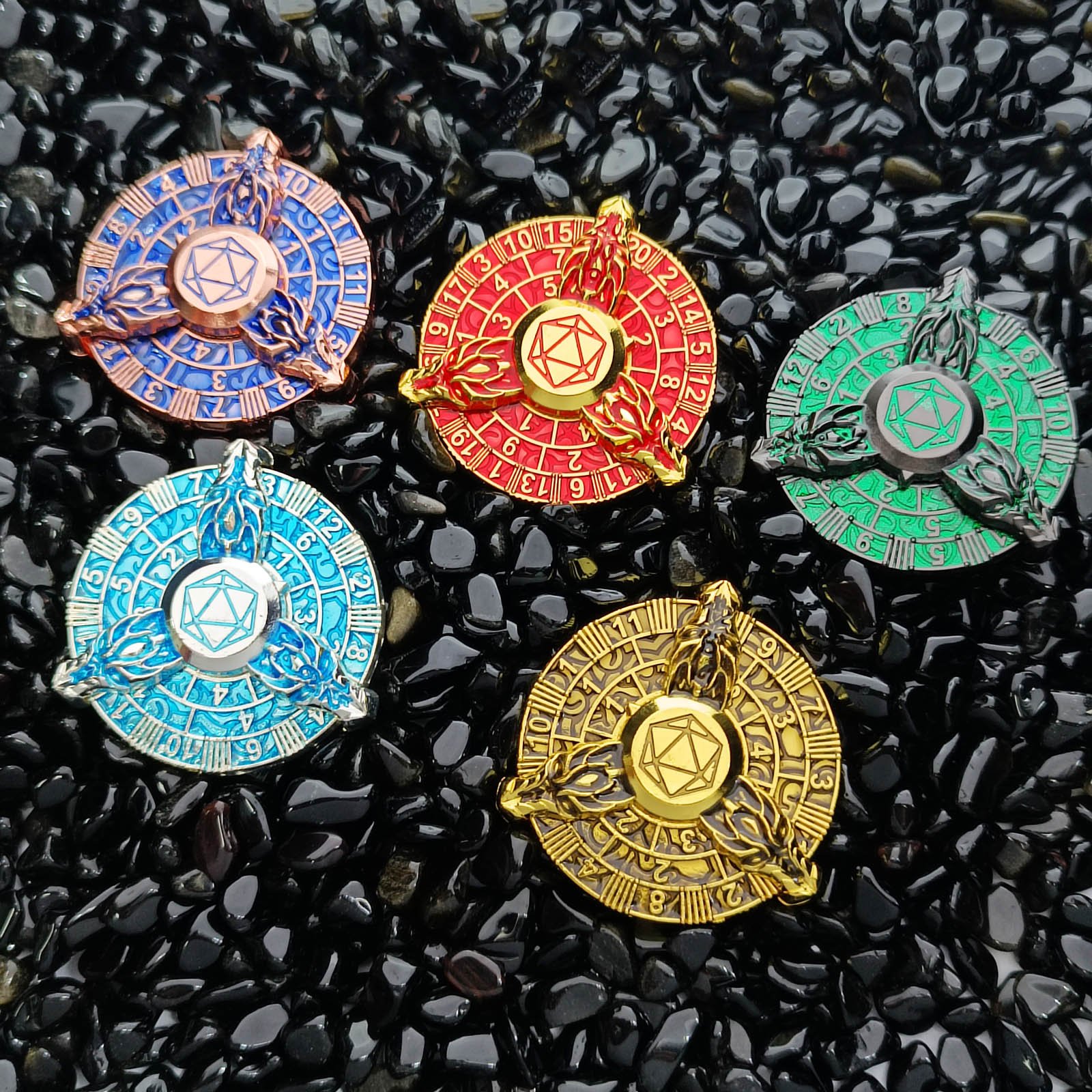 Rotator 45 mm Carousel Dice Rune Rotating Tabletop Games Team Teaching Metal Carousel Dice