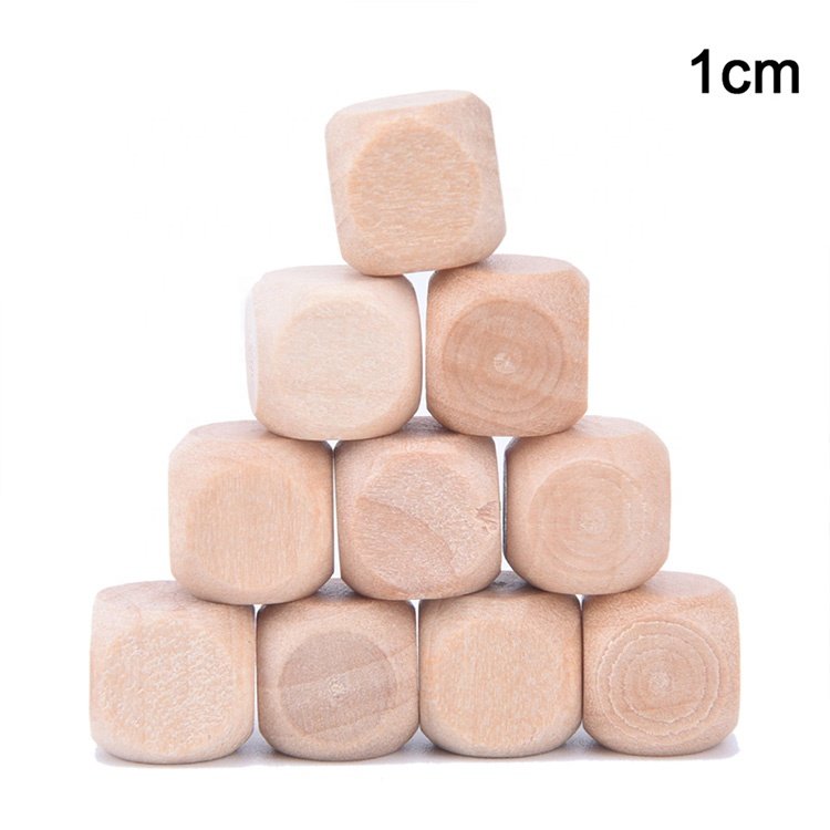 Wooden Blank Six Sided Dices DIY Printing Engraving custom blank dice wood