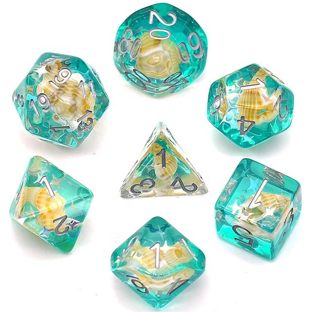 Udixi Polyhedral Resin RPG Board Games custom logo Dungeons and Dragons Couch Dice Set